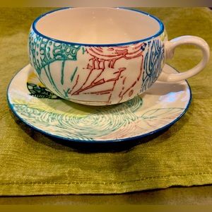 Anthropologie cup and saucer
